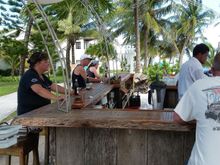 The outdoor bar at Banyon Bay resort. Stopped for a quick drink before heading to the laundry.