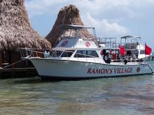 On the way bank a picture of Ramons Village Pier. Very popular dive excursions on the island.