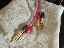 RCA's from the Cerwin Vega B54 amp (left and right side plugs).