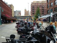 Broadway Street downtown Milwaukee.