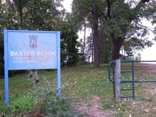 
Baxter Beach at the end of our road.