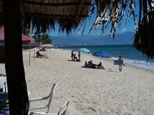 The beach taken from the bar at Bucerias.