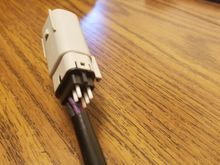 Male connector installed