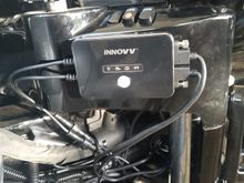 Easy access to DVR to remove SD Card when HB's turned to fra left.  If you look closely you can just see a little bit of the power module attached to the bikle frame with automotive high strength double stick tape tucked behind the main wiring harness. 