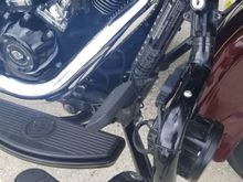 Kuryakyn Highway pegs (Turned to suit my short leg reach) and Helmet lock.