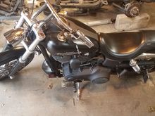 The ladies 2007 street bob, which i have to maintain and buy shit for 😟 even though she knows how to work on them lol.Oh well she has the vagina and i dont so i dont make the rules.