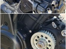 I'm guessing the spigot looking ends are for coolant 
