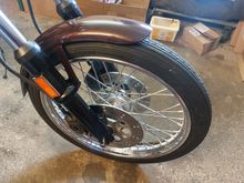 I will be replacing the front rim , i belive its a cci aftermarket,  i have a NOS OEM i will lace with Staineless spockes  . . . .