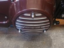 Painted Derby Cover adss a nice little bling without the Chrome it all approach  !