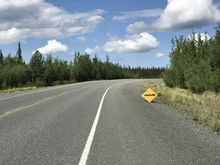 …as far as the Harley Suspension goes… they ARE not made for the roads once you get North of Edmonton… and if you see one of these… SLOW DOWN!!.. and you will see lots of them… but be wary of the unmarked minefields…