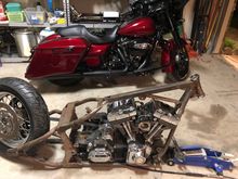 96” Twin Cam mounted in Kraft Tech frame and my 2018 SG. 