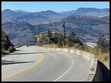… Heading down into Ossoyos … The first twisty…