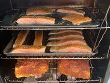 Last week with salmon, pork shoulders and chops