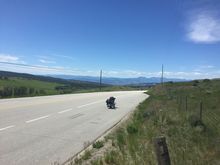 ... the top of Anarcist Summit... and ready to get ready to drop down into the Southern Okanagan... the next bit of road is spectacular... big sweepers, and lots of very tight turns down into Osoyoos...