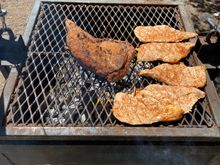 A few chicken breasts while I had a fire going..