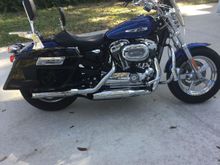 With detachable luggage rack/sissy bar installed