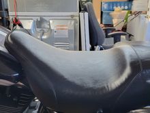 Shows snout riding way up my dash. Otherwise nice seat for the proper bike