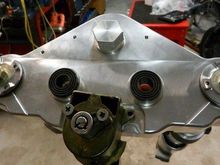 70-71 Aluminum top tree set up for a Road King lock.  17-4 PH Billet 3 piece steering stem.