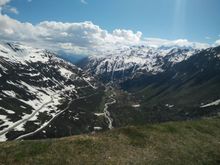 Looking Down at Grimsel pass