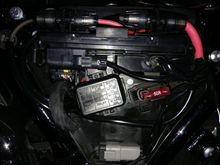 Inline fuse holders installed for both boom stage 3 amps and another inline holder in battery compartment.