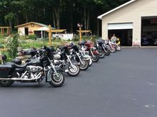 Seven more bikes in the garage, the ones that were afraid of more rain.