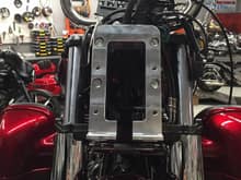 Fairing bracket that lowers 2"-4" and extends out 1.75" (DD Custom Cycle)