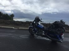 Big weather, big ocean, big bike