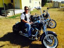 My brother Sean on his '98 Heritage.