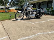 New wheel, Lindy crash bar, and new bags