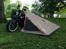 This is the new tent. We have bought the compact bags, eno  hammock and saving room with this new tent cause it don't have poles.