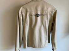 women's xl tan leather jacket A$200