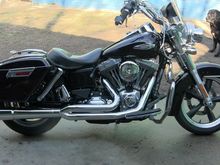 Mustang Solo seat, Mothers fender rail and saddle bag rails
