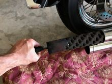 Lots of complaints in other threads about not being able to get the old baffles out, needing a slide hammer, etc.  I used a pair of duckbill pliers to grab onto a fin inside the old baffle.  Instead of pulling (which would put pressure on one side of the baffle and make it want to stay in place) I twisted the pliers, and kept twisting back and forth until the baffle slid out.