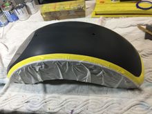 rear fender prepped for base coats