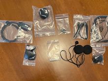 Stock speakers, velcro, charging wire, various other wires