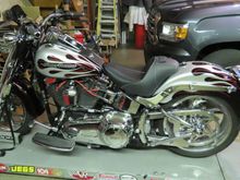 My new saddlemen solo seat on my 2012 Fat Boy
