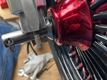 I’ve already uploaded this pic but this is to show the spacer that married itself to the axle. Rude…