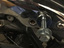 This is about as close as I can get the bracket to the hole that bolt is supposed to go into.