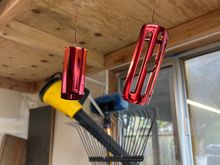 Highway pegs, the arms are getting powdered black.