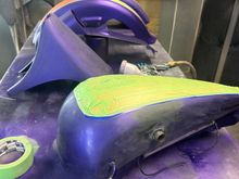 Touching up the purple pearl 