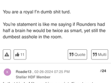 Probably got banned for this post. HDF tolerates trolls, but bans good members who call out the trolls. 