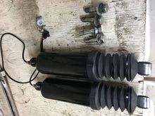 Air shocks have a lot of miles and the rubber is ripped. But they don't leak and worked like new when I took them off for Progressives. $75.00 or any decent offer.