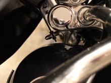 This is where test fitting the fairing mounting brackets is critical.  When I 1st installed the T-bolt clamps the bracket would touch my tank.