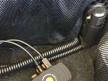 This is the Freewire in the tourpak plugged into the cigarette lighter plug.  In this configuration the Freewire is accessory on.  (you leave the power switch of the Freewire OFF but it senses the power being applied by the plug and turns on)