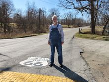 Me standing in the roadway, which, as we all know, is violating Kansas State Traffic Ordinance article 11, section 68.
