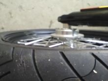 Completely worn the tits off the outside of the tires .
I do need around 36 or 37 PSI or the tire will understeer a little .