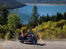 Day ride over on the east side of Glacier Park on hwy 49. On one of these stops spotted a small grizzly bear behind me when I went to relieve myself