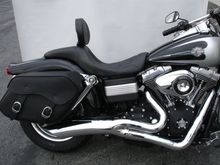 Dyna Fastback with removable driver's Backrest
http://www.sideroadcycles.com/AmericanMotorcycles/Seats/Dyna_Seats.html