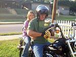 This is me and my Nephew's Daughter, taken in November 2010. You can't tell it with my helmet on but I'm almost totally bald.