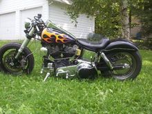 my Shovel with a 2001 Suzuki GSXR1000 front end on it